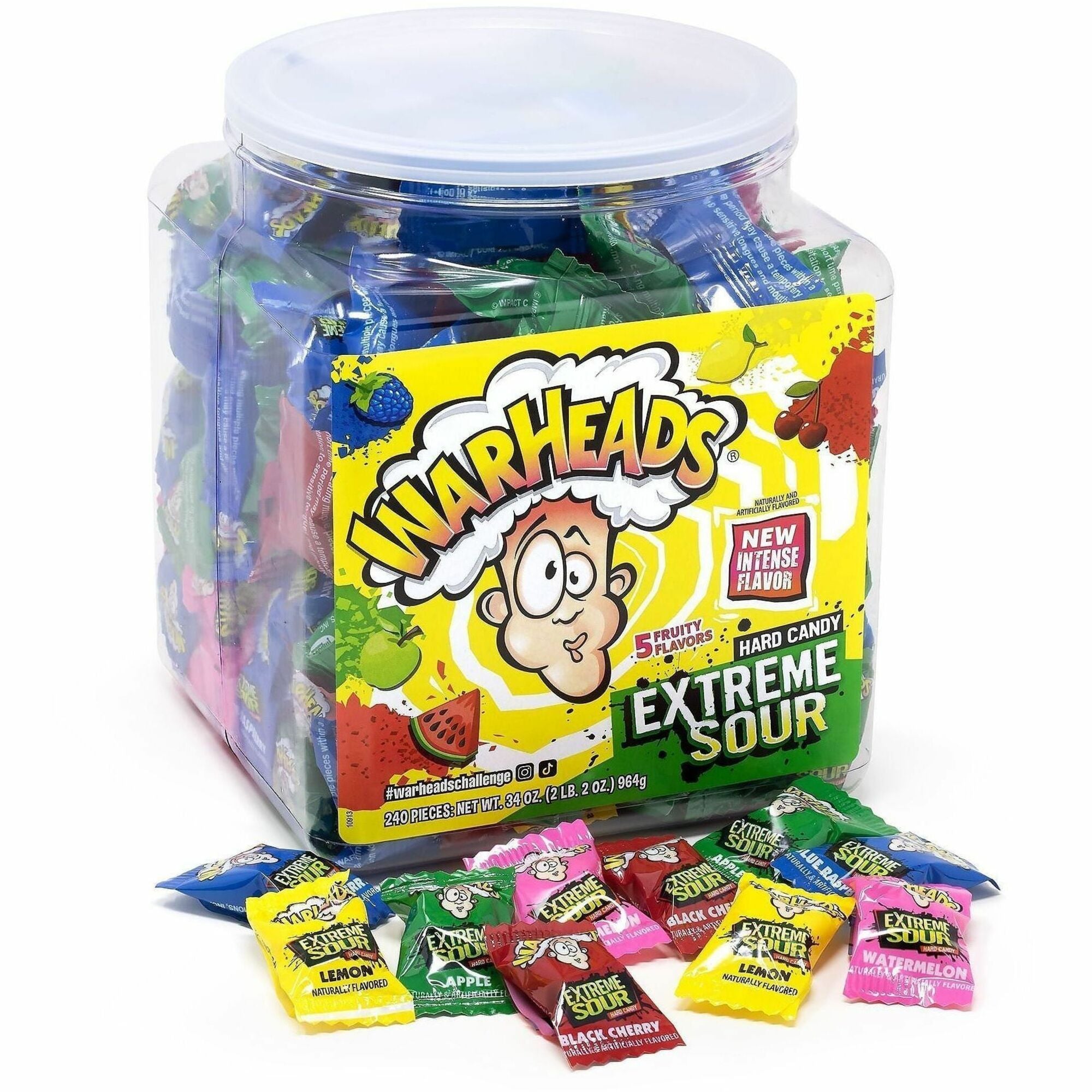Green Rabbit Sweets Snack Boxes - Fruity, Lemon, Watermelon, Black Cherry, Blue Raspberry, Apple - Individually Wrapped - 240 / Carton