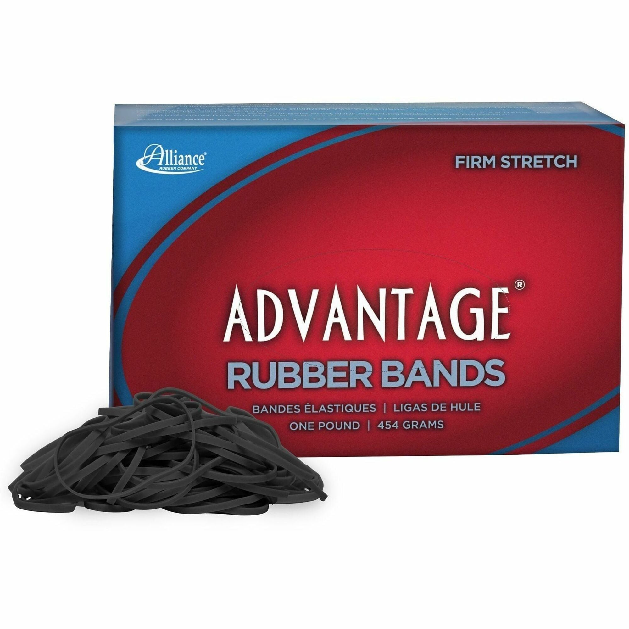 Alliance Rubber Advantage Classic Black - Size: #32 - 3" Length x 0.1" Width - Stretchable, Reusable, Durable, Elastic, Strong - Rubber - Classic Black - 1 Box