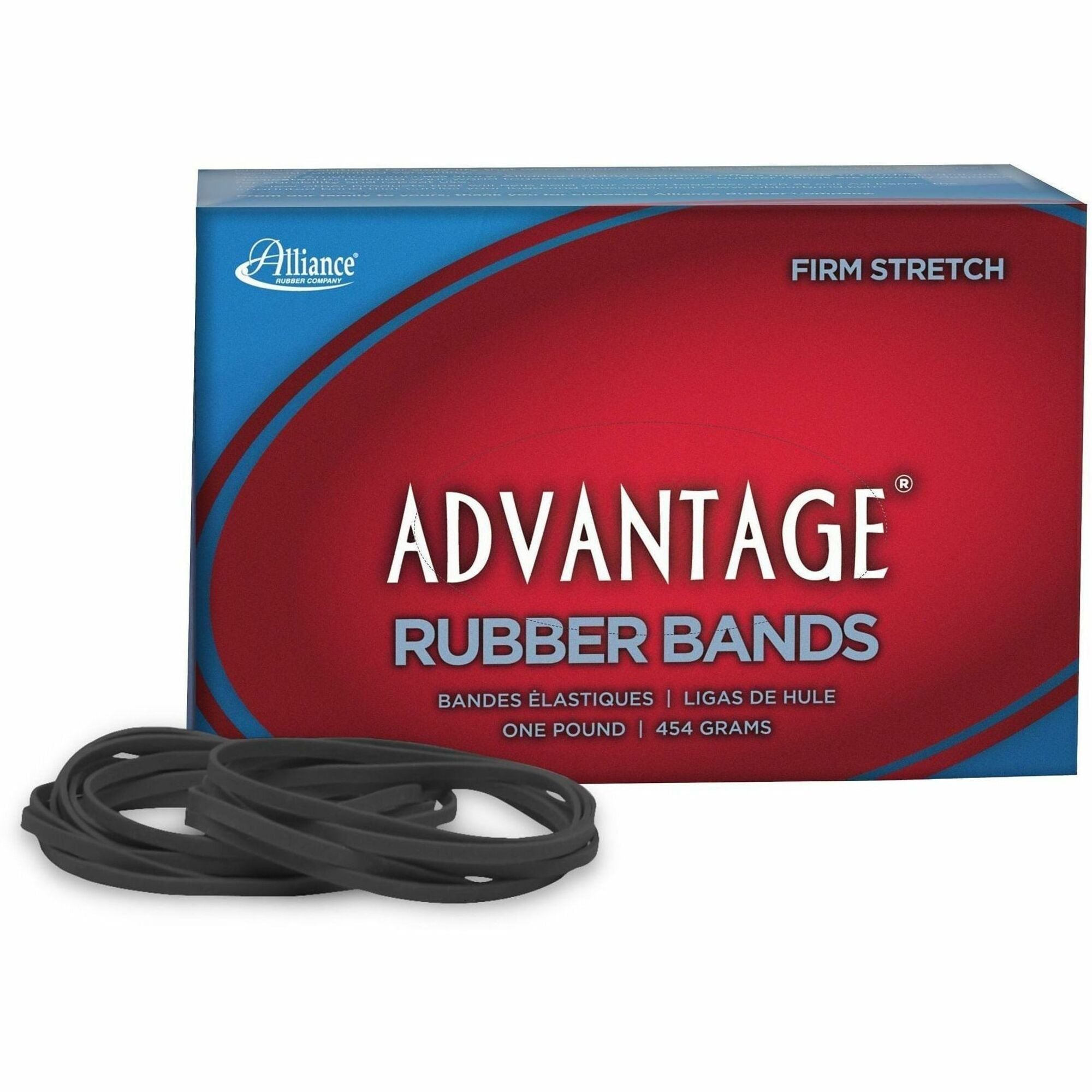 Alliance Rubber Advantage Classic Black - Size: #33 - 3.5" Length x 0.1" Width - Stretchable, Reusable, Durable, Elastic, Strong - Rubber - Classic Black - 1 Box