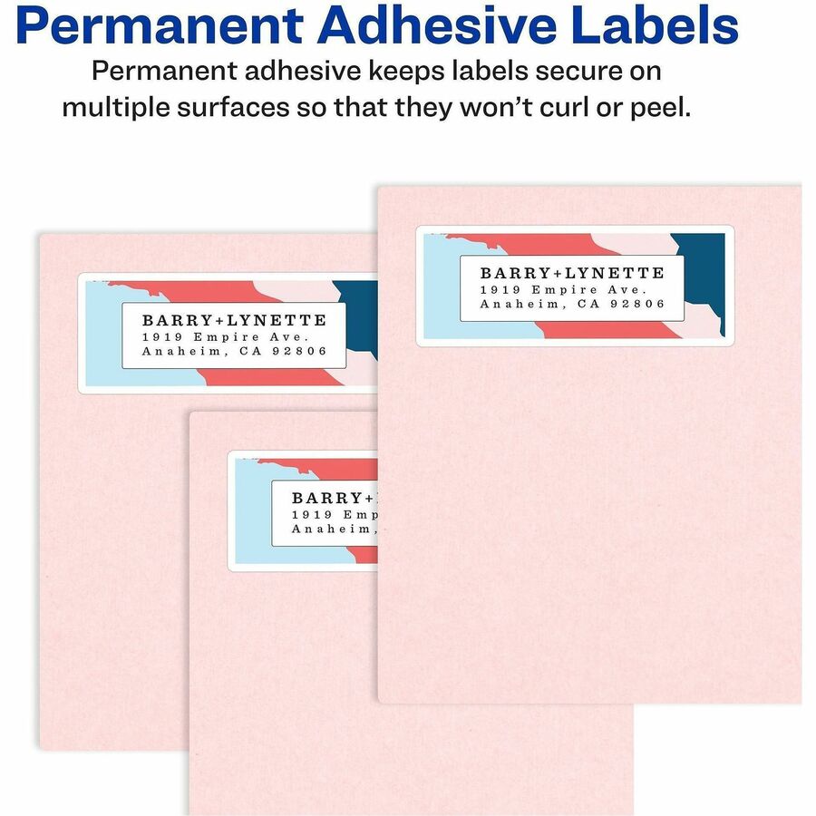 Avery&reg; Easy Peel Address Labels, 1-1/3" x 4" , 350 Labels (8162)