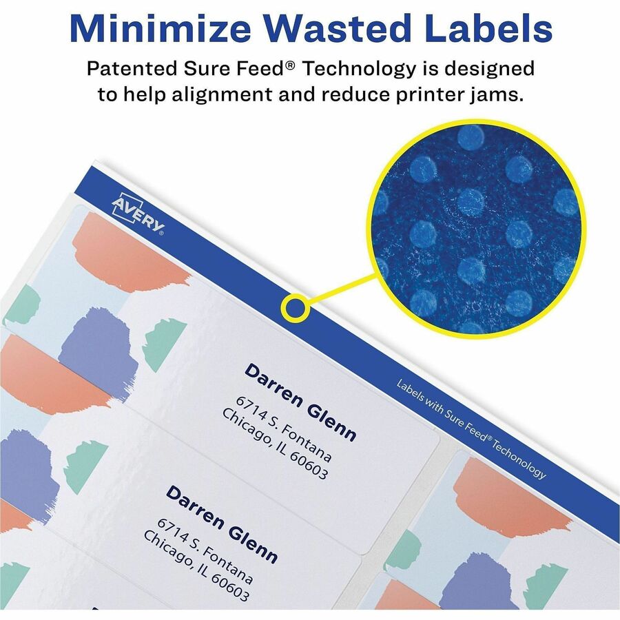 Avery&reg; Easy Peel Address Labels, 1-1/3" x 4" , 350 Labels (8162)
