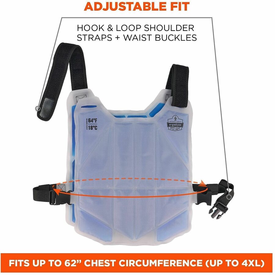 Ergodyne Chill-Its 6210 Phase Change Cooling Vest, Blue, Blue