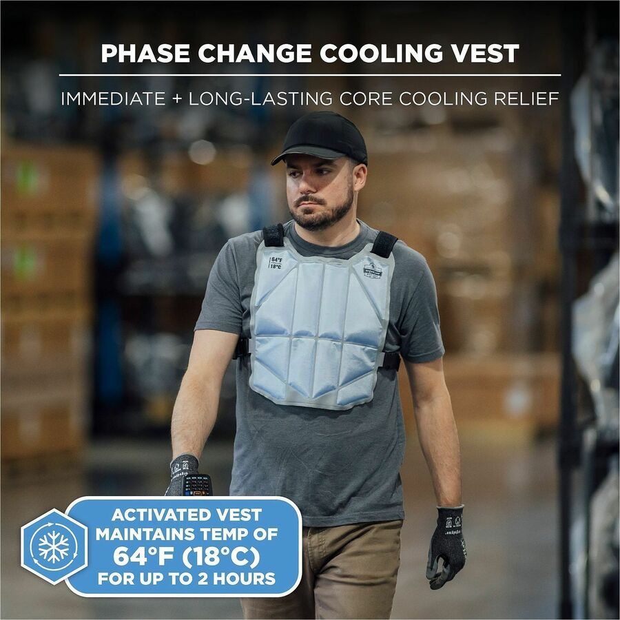 Ergodyne Chill-Its 6210 Phase Change Cooling Vest, Blue, Blue