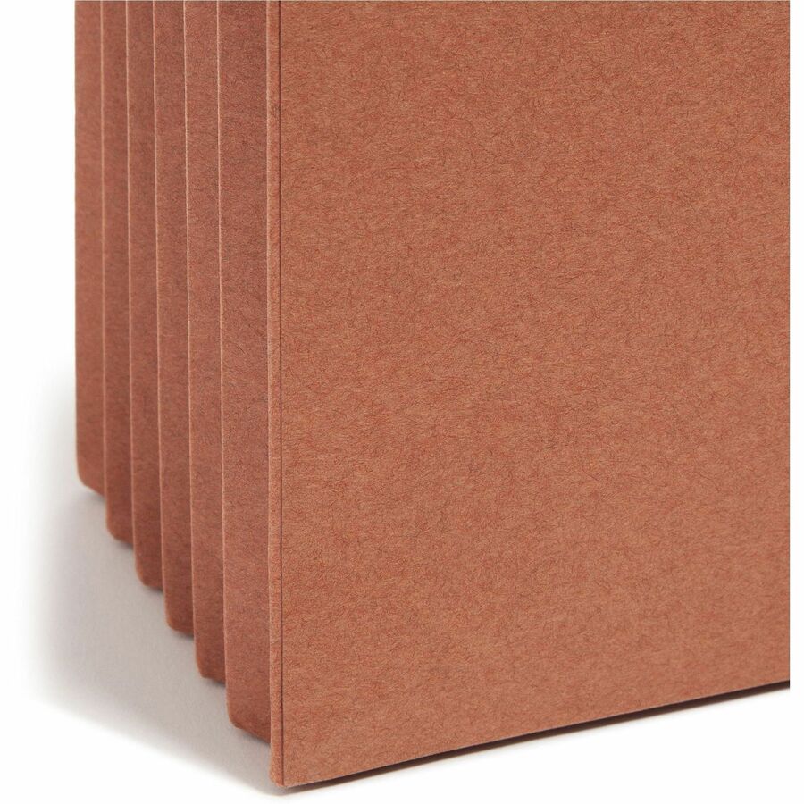 Smead Straight Tab Cut Legal Recycled File Pocket - 8 1/2" x 14" - Top Tab Location - 12.5 pt. - Redrope - Tear Resistant, Rounded Corner, Reinforced Gusset - 30% Recycled - 10 / Box