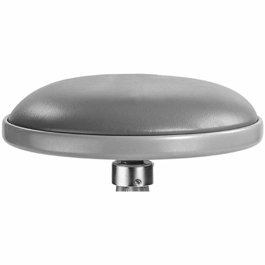 NPS® 25"-33" Height Adjustable Heavy Duty Vinyl Padded Swivel Steel Stool, Surface Color: Grey, Frame Color: Grey
