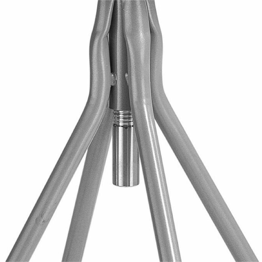 NPS® 25"-33" Height Adjustable Heavy Duty Vinyl Padded Swivel Steel Stool, Surface Color: Grey, Frame Color: Grey