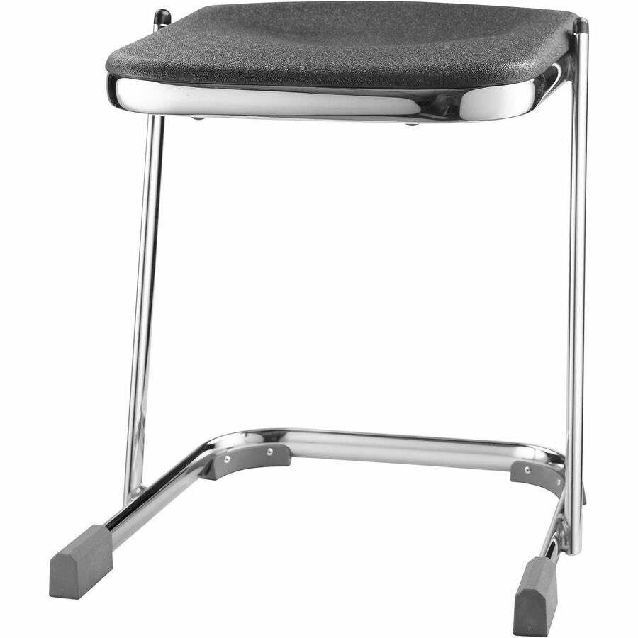 NPS® 18" Elephant Z-Stool, Surface Color: Black, Frame Color: Chrome