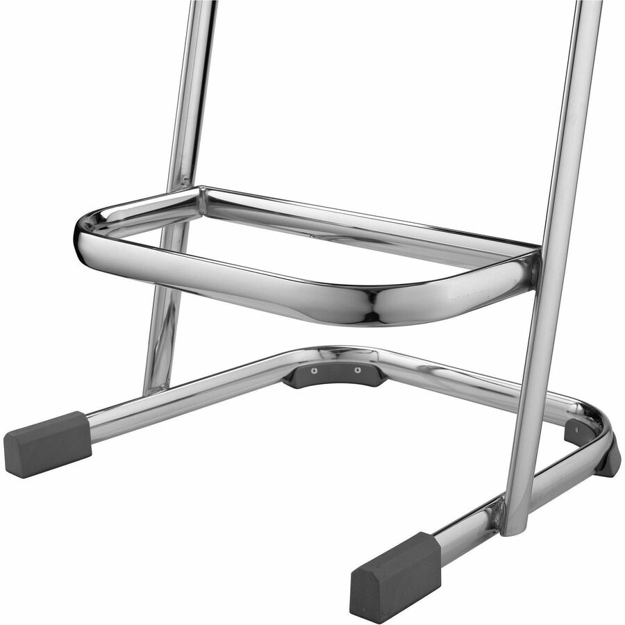 NPS® 22" Elephant Z-Stool, Surface Color: Black, Frame Color: Chrome