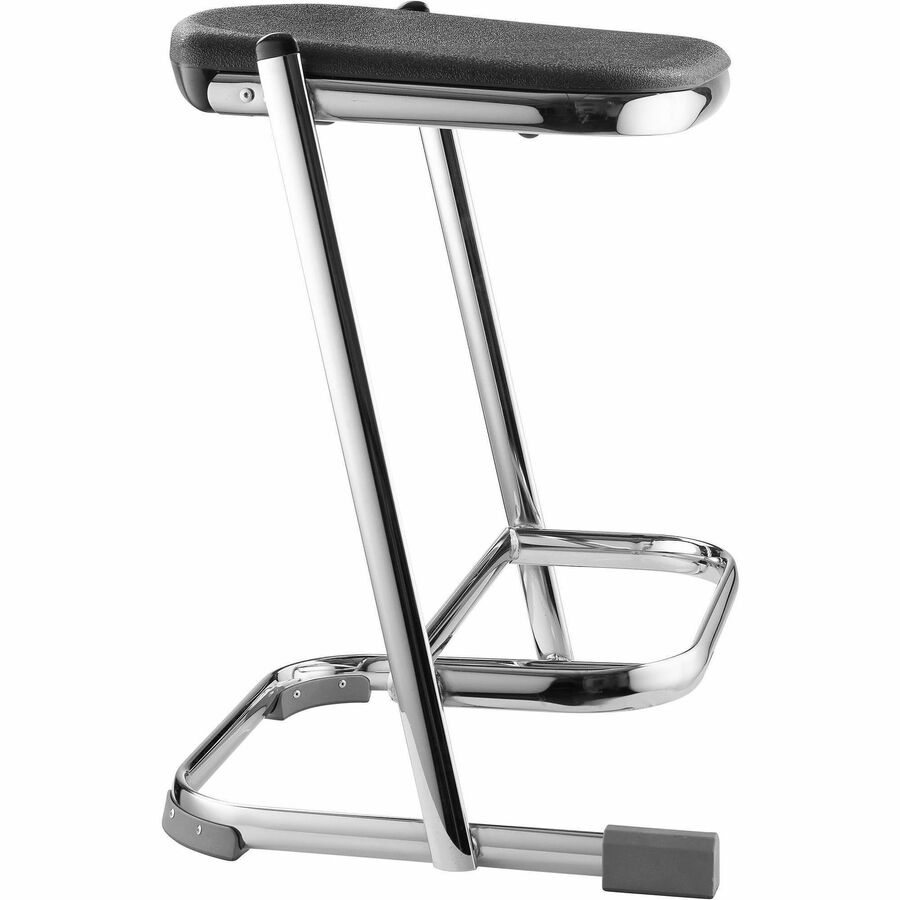 NPS® 22" Elephant Z-Stool, Surface Color: Black, Frame Color: Chrome