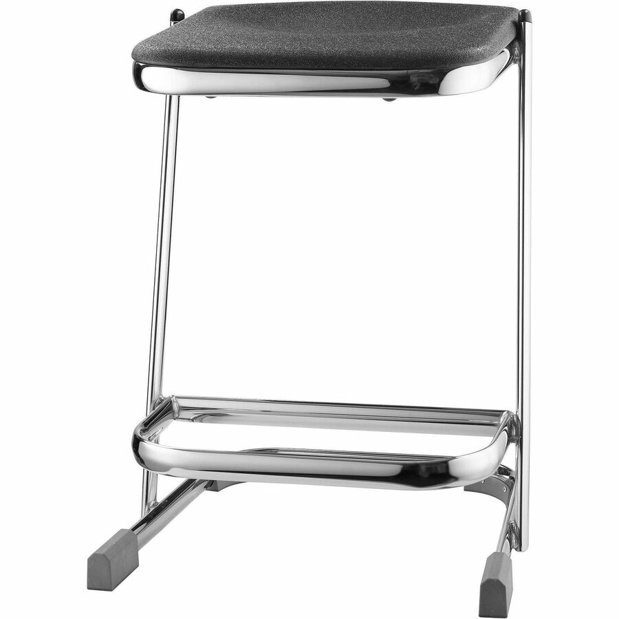NPS® 22" Elephant Z-Stool, Surface Color: Black, Frame Color: Chrome