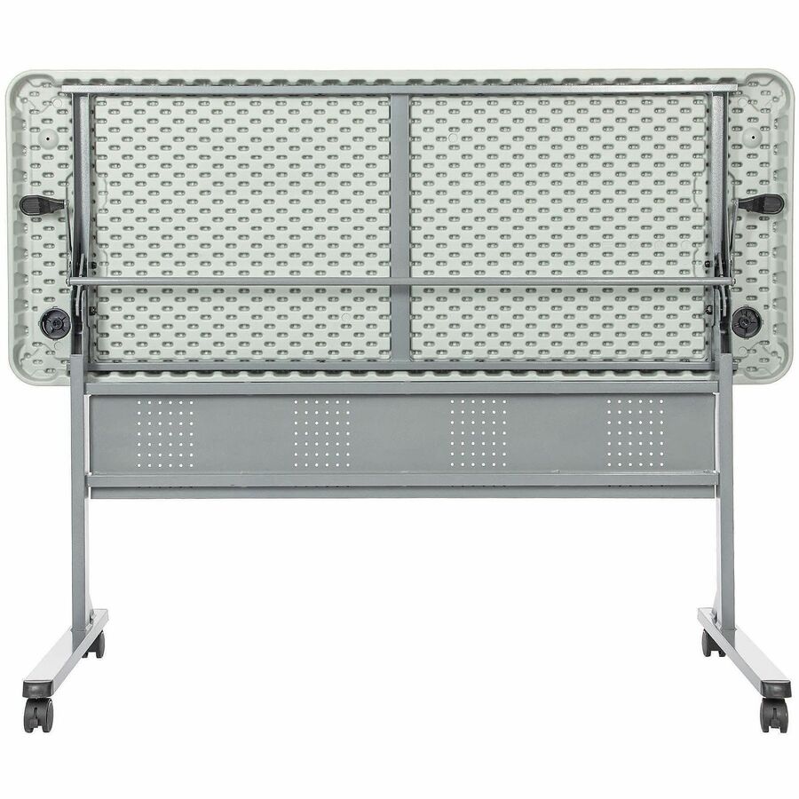 NPS® 24" x 60" Flip-N-Store Training Table, Surface Color: Speckled Grey, Frame Color: Grey