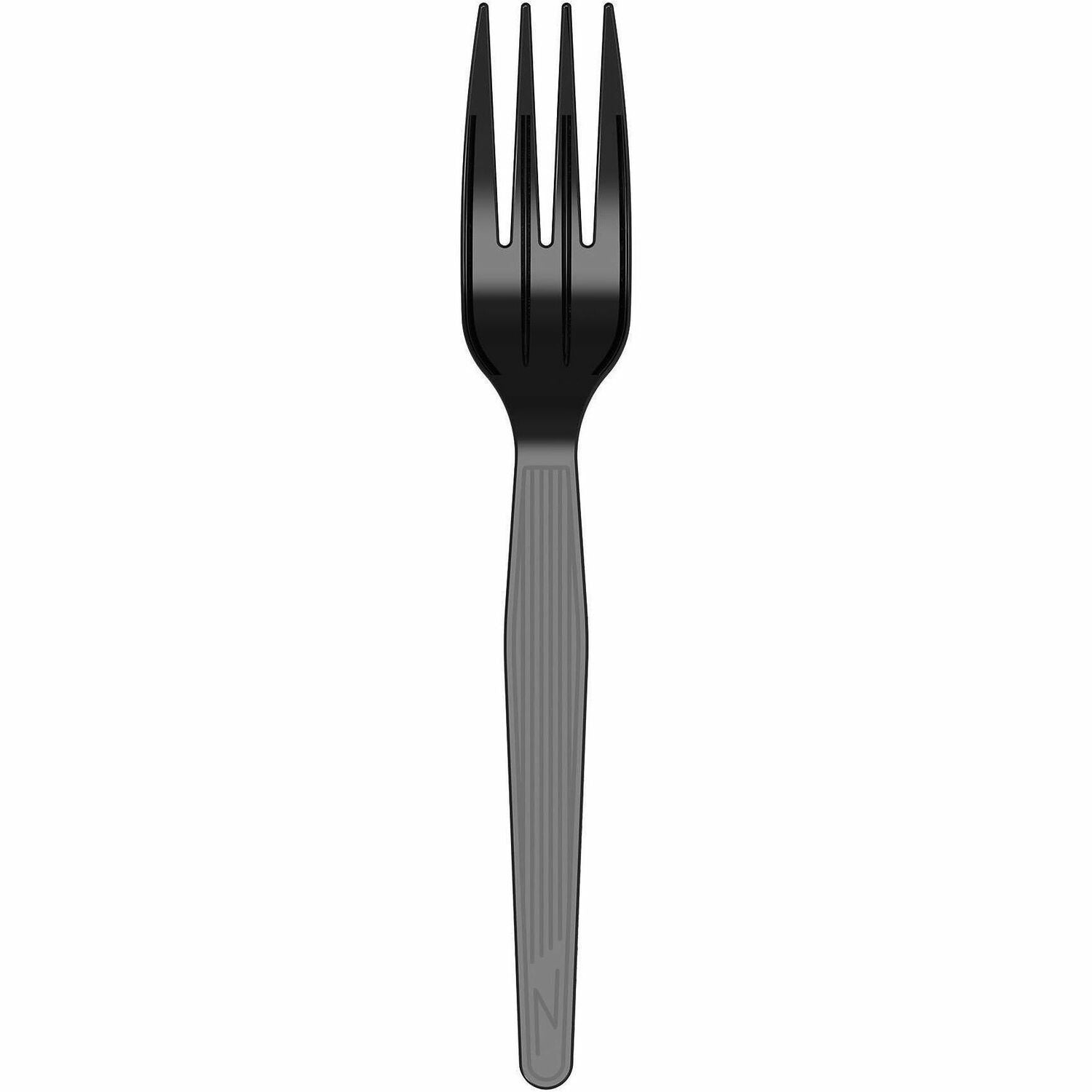 1000 Piece(s) - Fork - Fork - Food - Disposable - Polystyrene - Black - 1000 / Carton
