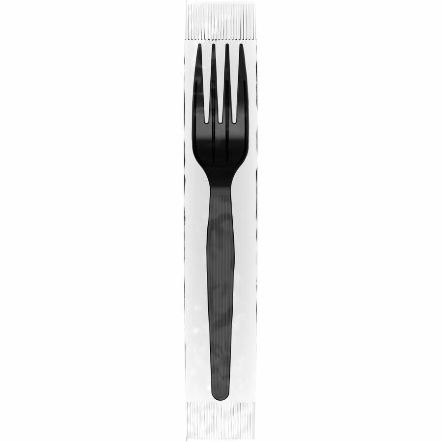 1000 Piece(s) - Fork - Fork - Food - Disposable - Polystyrene - Black - 1000 / Carton