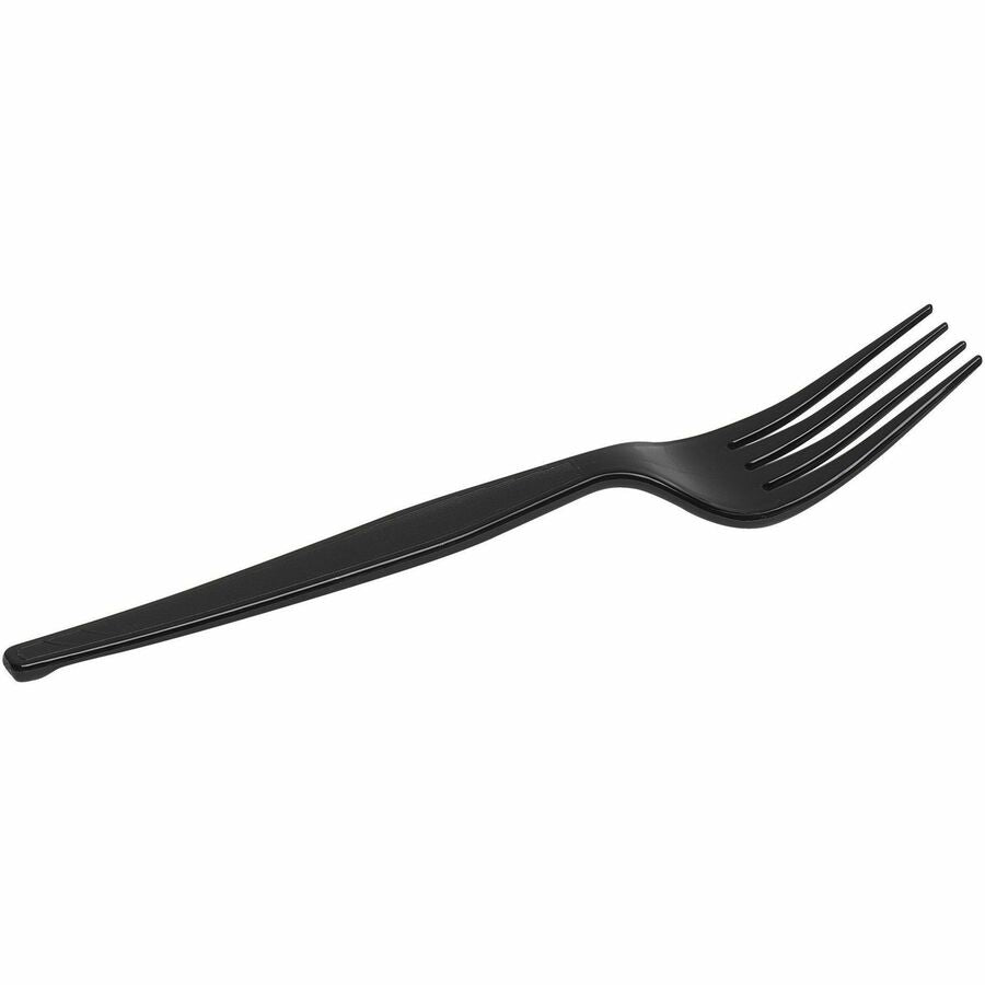 Dixie Black Disposable Plastic Forks, Heavy Weight, 7.1" Length, 1000 per Case