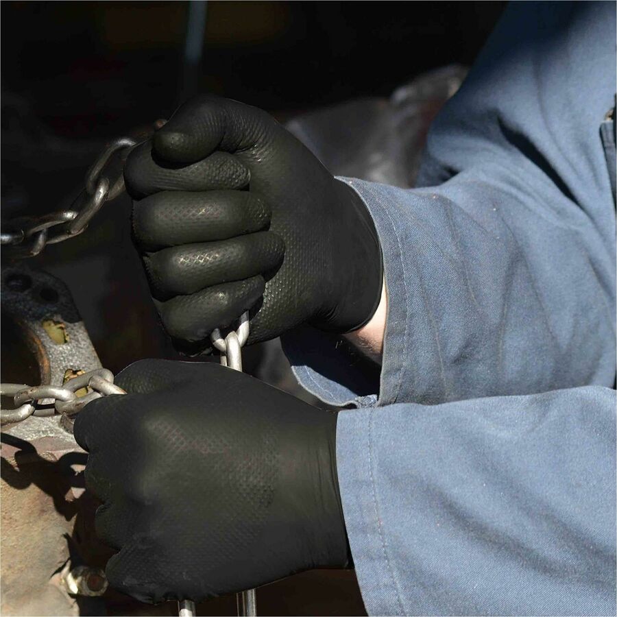 Gloveworks Powder-Free Industrial RDT Nitrile Gloves - 6 mil Thickness x 18.26" Glove Length - Grime, Dirt, Snag Protection - Polymer Coating - Medium Size - 10 Boxes/Case - 10 / Box