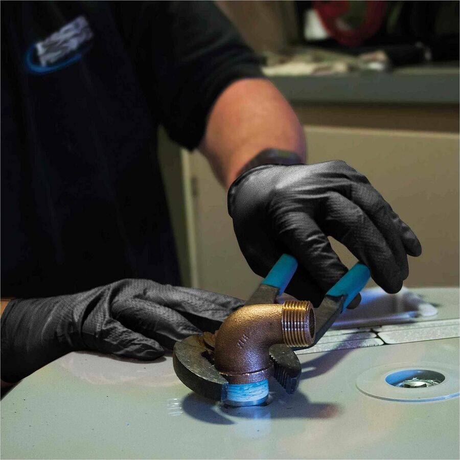 Gloveworks Powder-Free Industrial RDT Nitrile Gloves - 6 mil Thickness x 18.26" Glove Length - Grime, Dirt, Snag Protection - Polymer Coating - Medium Size - 10 Boxes/Case - 10 / Box
