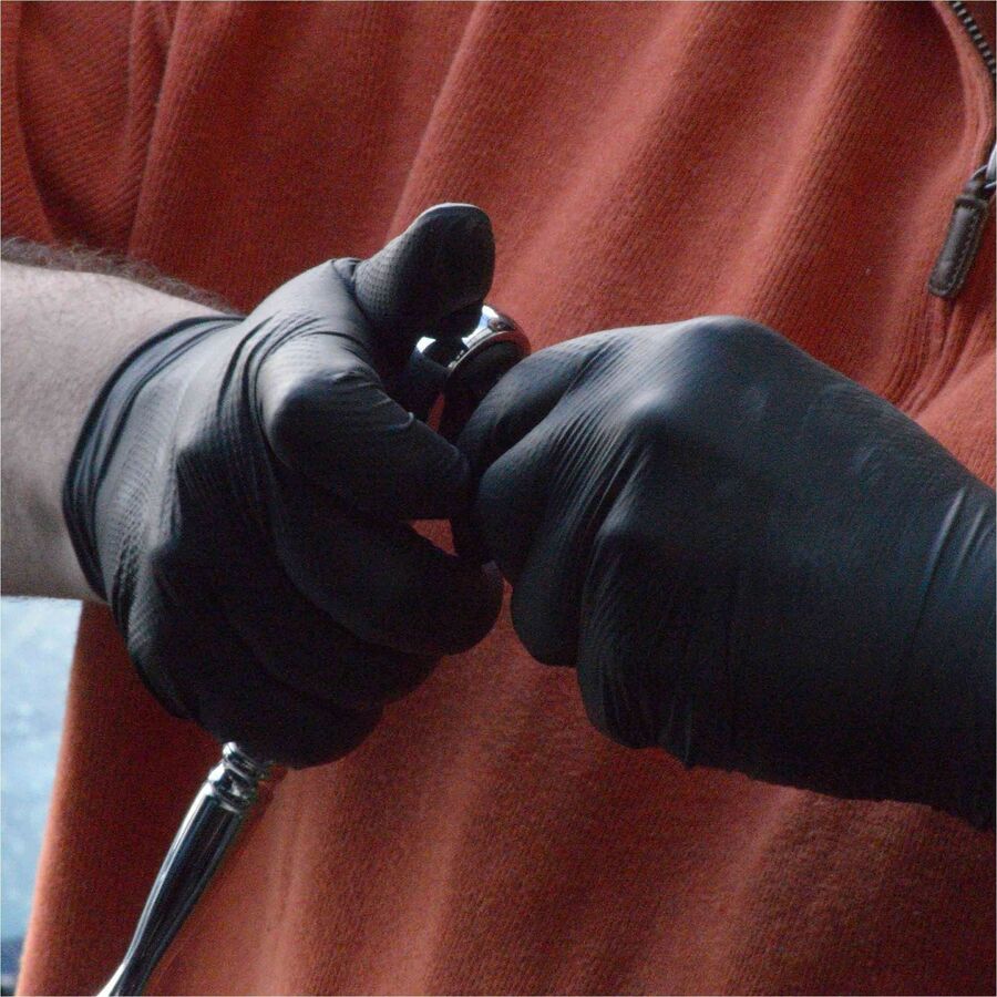 Gloveworks Powder-Free Industrial RDT Nitrile Gloves - 6 mil Thickness x 18.26" Glove Length - Grime, Dirt, Snag Protection - Polymer Coating - Large Size - 10 Boxes/Case - 10 / Box