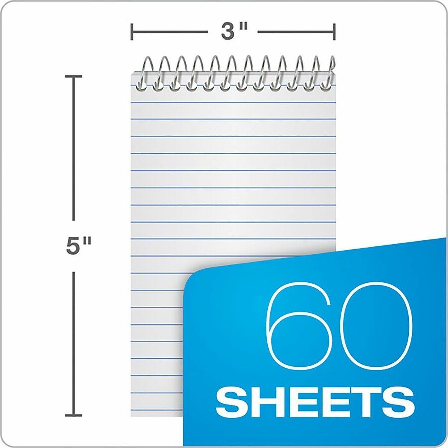 60 Sheets - Narrow Ruled Front Ruling - Red, Blue, Green Cover - Compact - 12 / Pack
