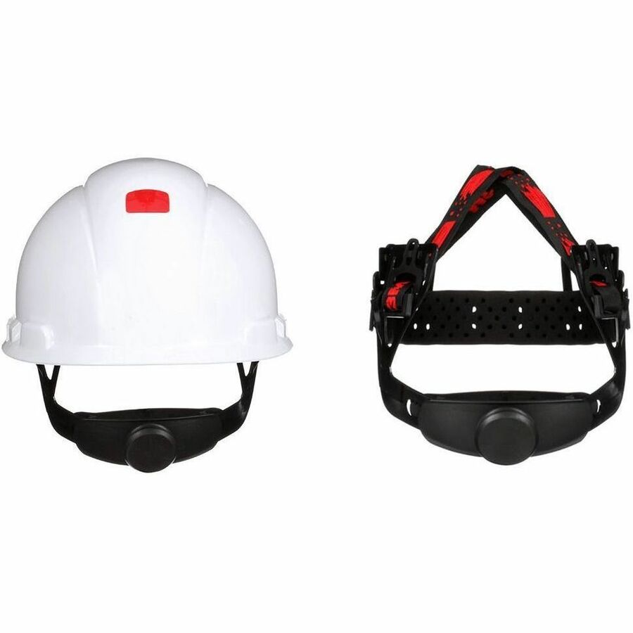 3M SecureFit H-700 Safety Cap - Head Protection - High-density Polyethylene (HDPE) - White - Ratchet, Uvicator Technology, Non-vented, Comfortable, Washable, Sweatband, Self Adjustable