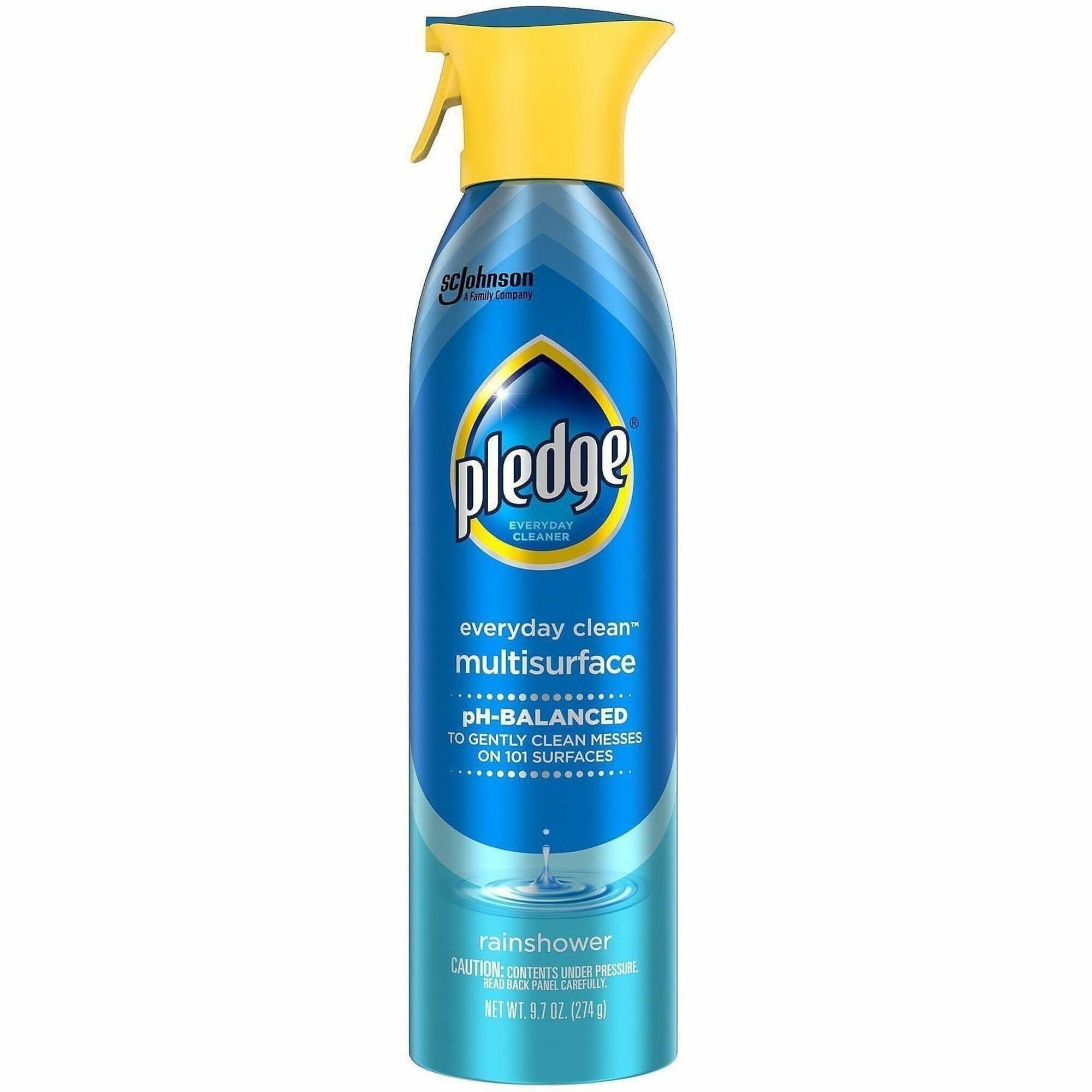 Pledge Everyday Clean MS Cleaner Spray - For Multi Surface - Spray, Aerosol - 9.7 fl oz (0.3 quart) - Recommended For: Dust Remover, Streak Remover, Residue Remover, Fingerprint Remover, Smudge Remover, Smear Remover - pH Balanced - 1 Each