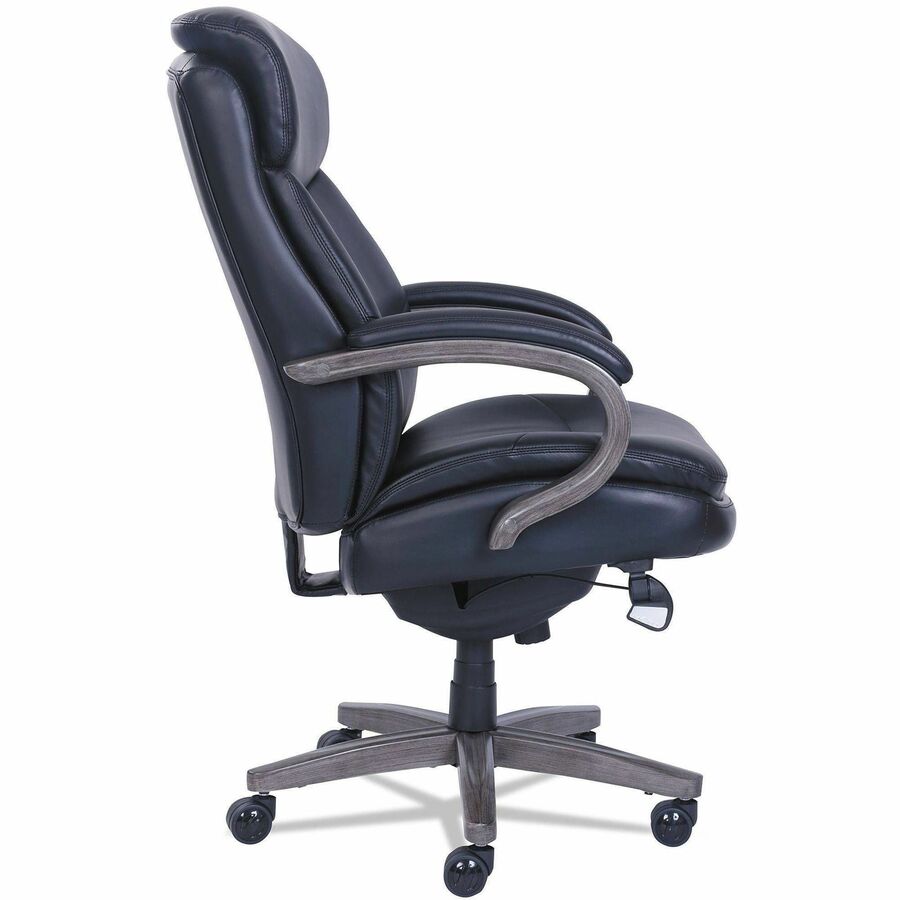 La-Z-Boy ComfortCore Chair - Black Seat Color - Memory Foam Seat Material - Black Back Color - High Back - Black - Bonded Leather - Armrest - 1 Each