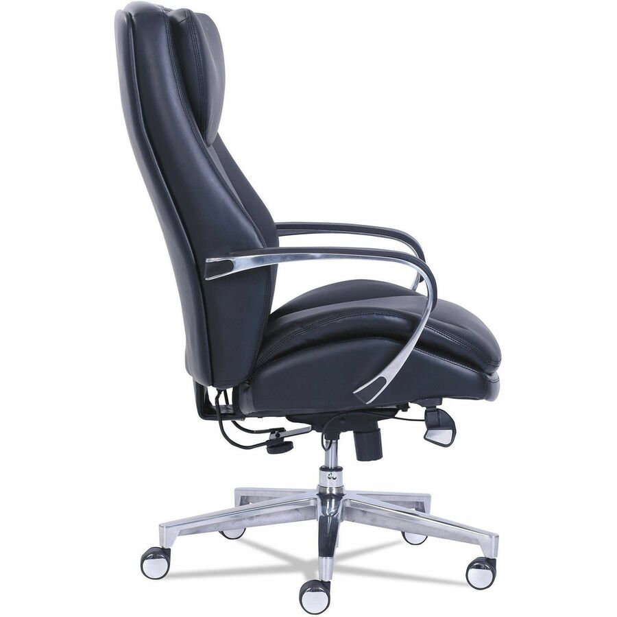 La-Z-Boy ComfortCore Chair - Black Seat Color - Gel, Memory Foam Seat Material - High Back - 5-star Base - Black - Bonded Leather - 1 Each