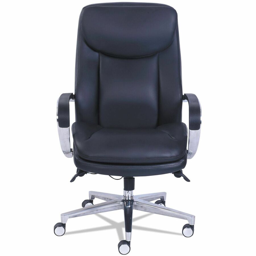 La-Z-Boy ComfortCore Chair - Black Seat Color - Gel, Memory Foam Seat Material - High Back - 5-star Base - Black - Bonded Leather - 1 Each