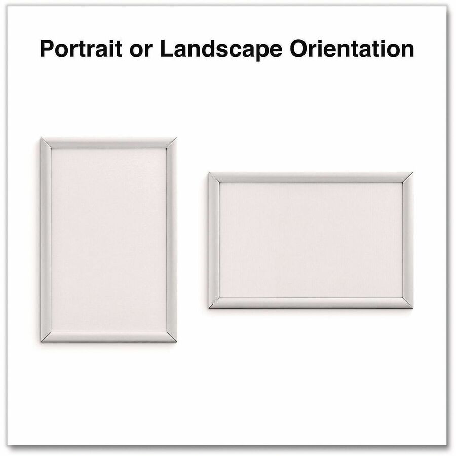 11" x 17" Frame Size - Holds 17" x 11" Insert - Wall Mountable - Horizontal, Vertical - Sturdy - Aluminum - Silver - 1 Each