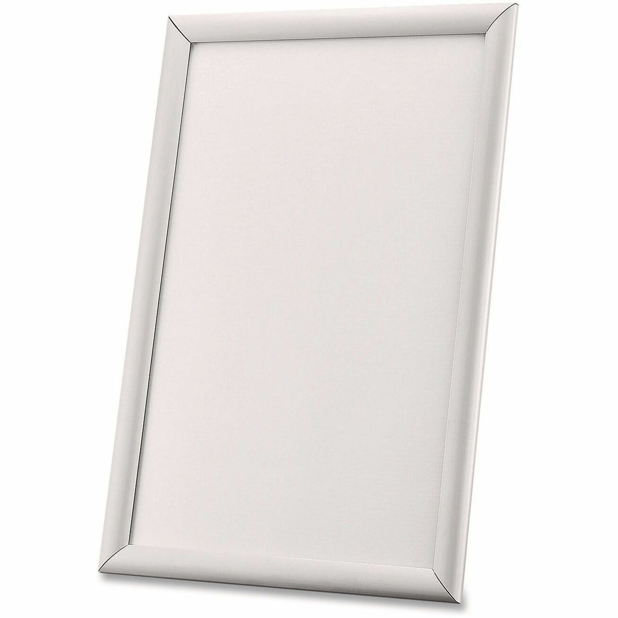 11" x 17" Frame Size - Holds 17" x 11" Insert - Wall Mountable - Horizontal, Vertical - Sturdy - Aluminum - Silver - 1 Each