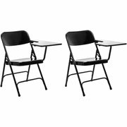 NPS® 5200 Series Tablet Arm Folding Chair, Pack of 2, Surface Color: Black, Frame Color: Black