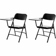 NPS® 5200 Series Tablet Arm Folding Chair, Pack of 2, Surface Color: Black, Frame Color: Black