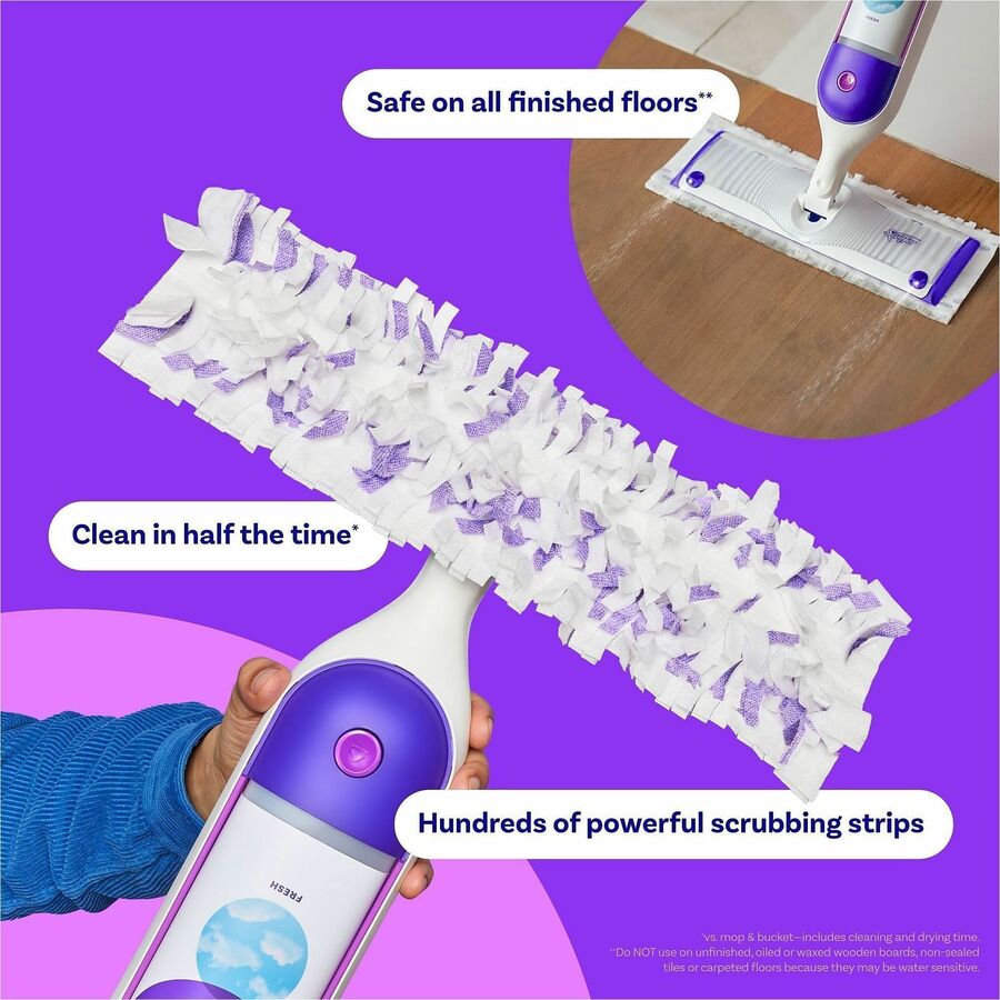 Swiffer Powermop Mopping Pads - Purple - 11 / Box