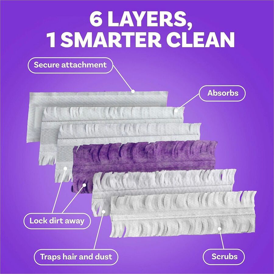 Swiffer Powermop Mopping Pads - Purple - 11 / Box