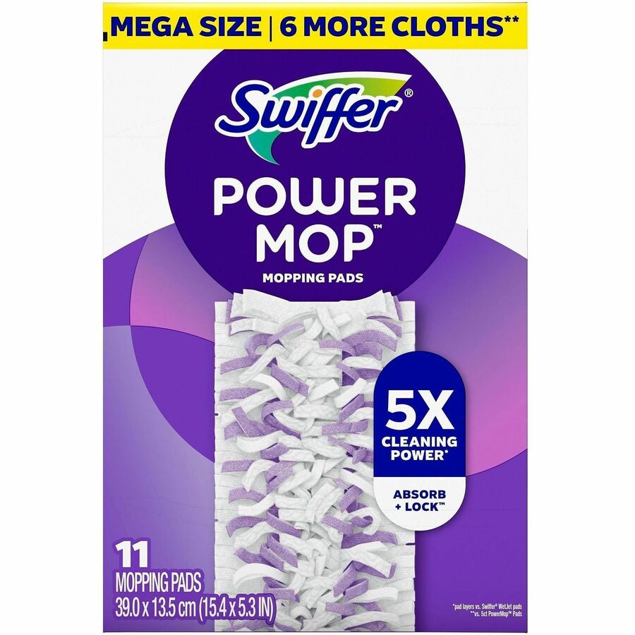 Swiffer Powermop Mopping Pads - Purple - 11 / Box