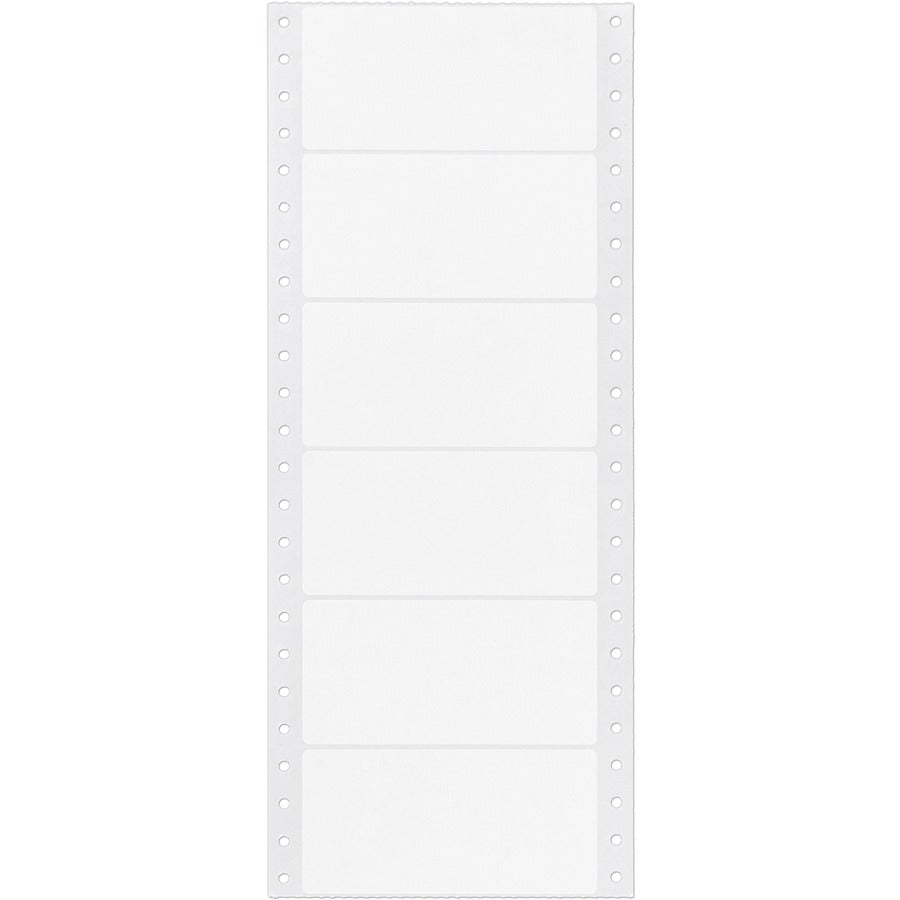 Avery&reg; Address Label - 1 15/16" Width x 4" Length - Permanent Adhesive - Dot Matrix - White - Permanent Adhesive, Stick & Stay - 1 / Sheet - 5000 Total Label(s) - 5000 / Box