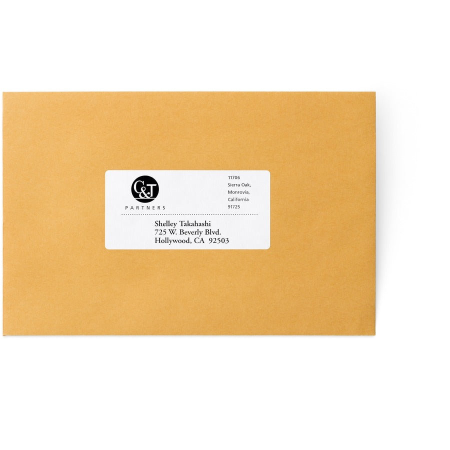 Avery&reg; Address Label - 1 15/16" Width x 4" Length - Permanent Adhesive - Dot Matrix - White - Permanent Adhesive, Stick & Stay - 1 / Sheet - 5000 Total Label(s) - 5000 / Box