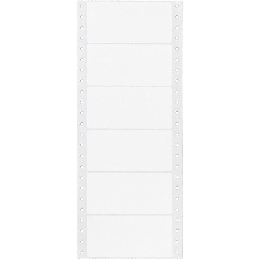 Avery&reg; Address Label - 1 15/16" Width x 4" Length - Permanent Adhesive - Dot Matrix - White - Permanent Adhesive, Stick & Stay - 1 / Sheet - 5000 Total Label(s) - 5000 / Box