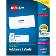 Avery&reg; Easy Peel Address Labels, 1-1/3" x 4" , 3,500 Labels (5962)