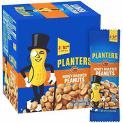 Green Rabbit Planters Roasted Peanuts Snack Packs - Cholesterol-free - Honey Roasted Peanut - 1.75 oz - 18 / Carton