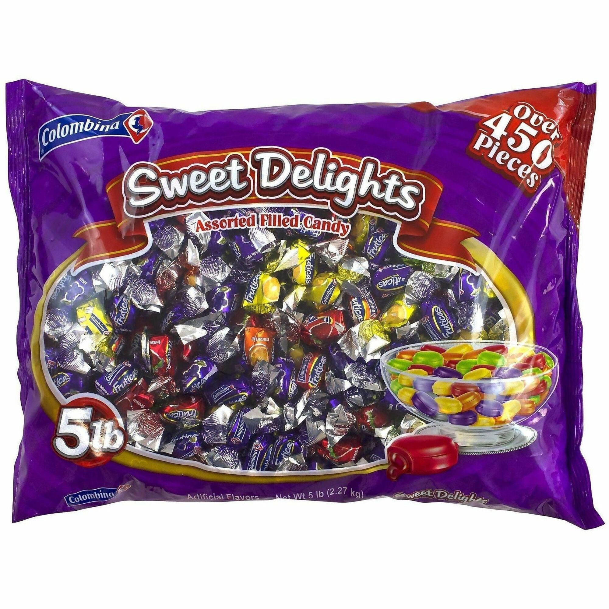 Fruit, Apple, Grape, Orange, Pineapple, Strawberry - Individually Wrapped - 5 lb - 420 Pieces - 1 Carton