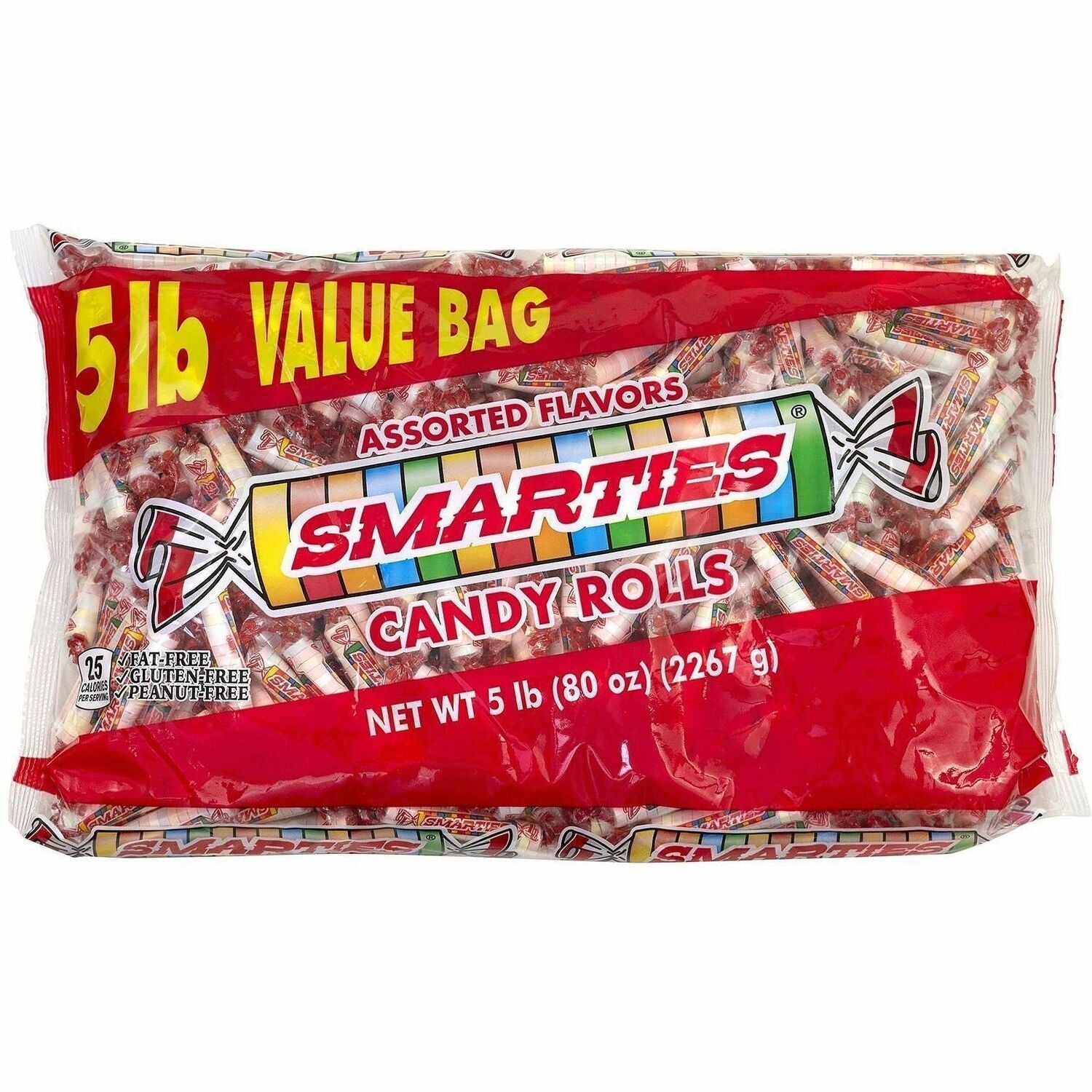 Sweet and Tart, Fruity, Pineapple, Cherry, Strawberry, Grape, Orange - Individually Wrapped - 5 lb - 1 Carton