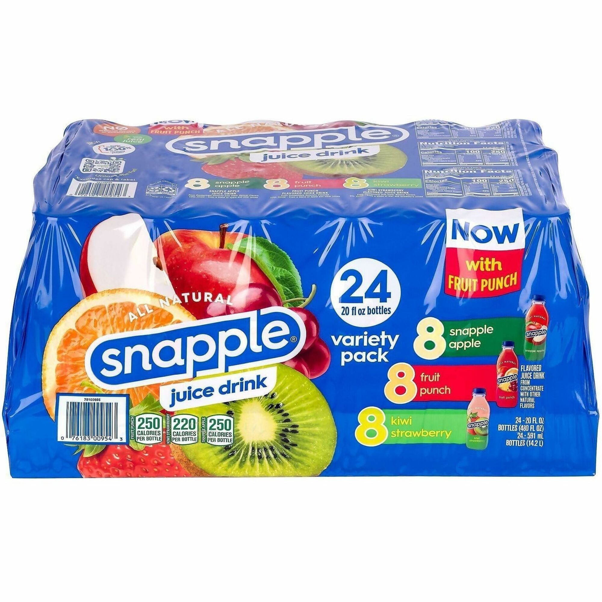 Fruit Punch, Kiwi Strawberry, Apple - 24 / Carton