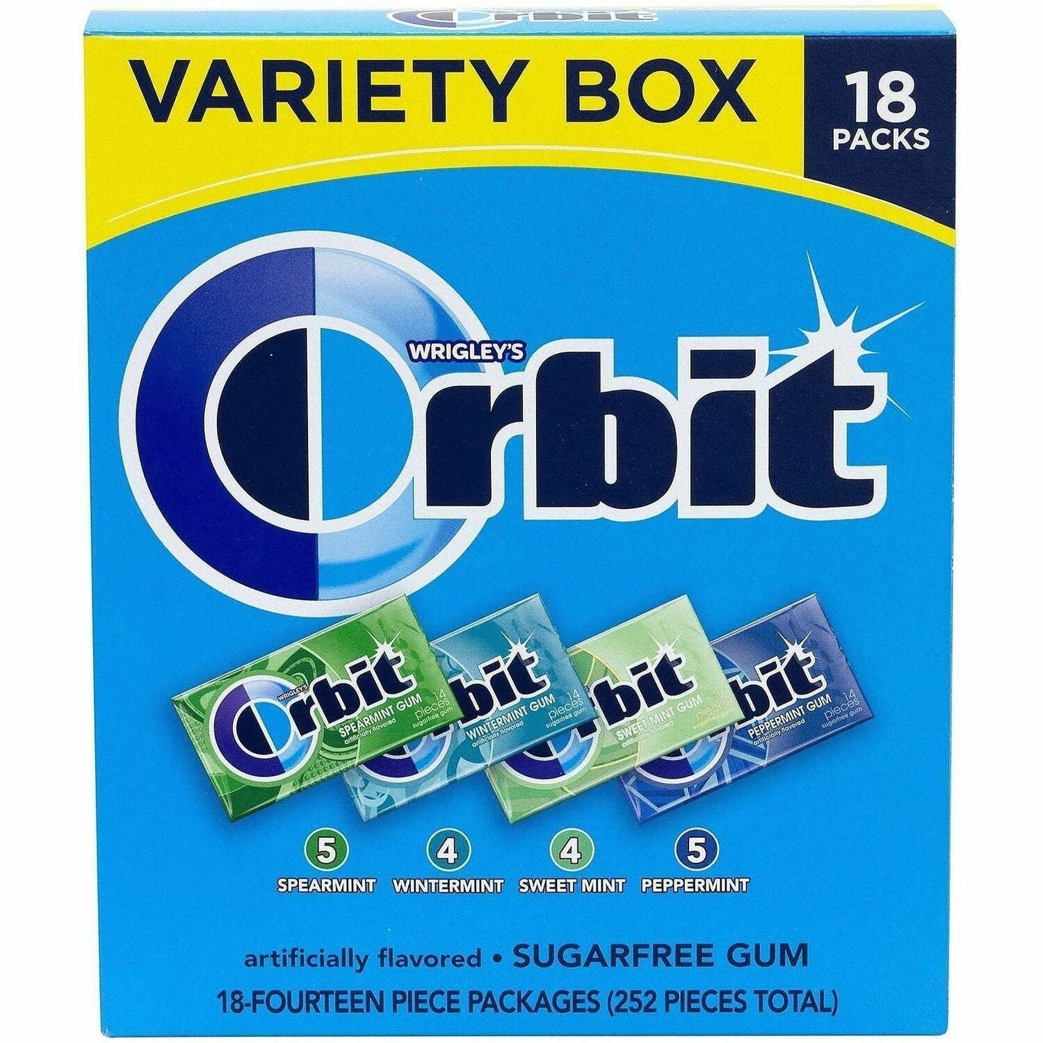 Peppermint, Spearmint, Sweet Mint, Wintermint - 14 Pieces - 18 / Carton