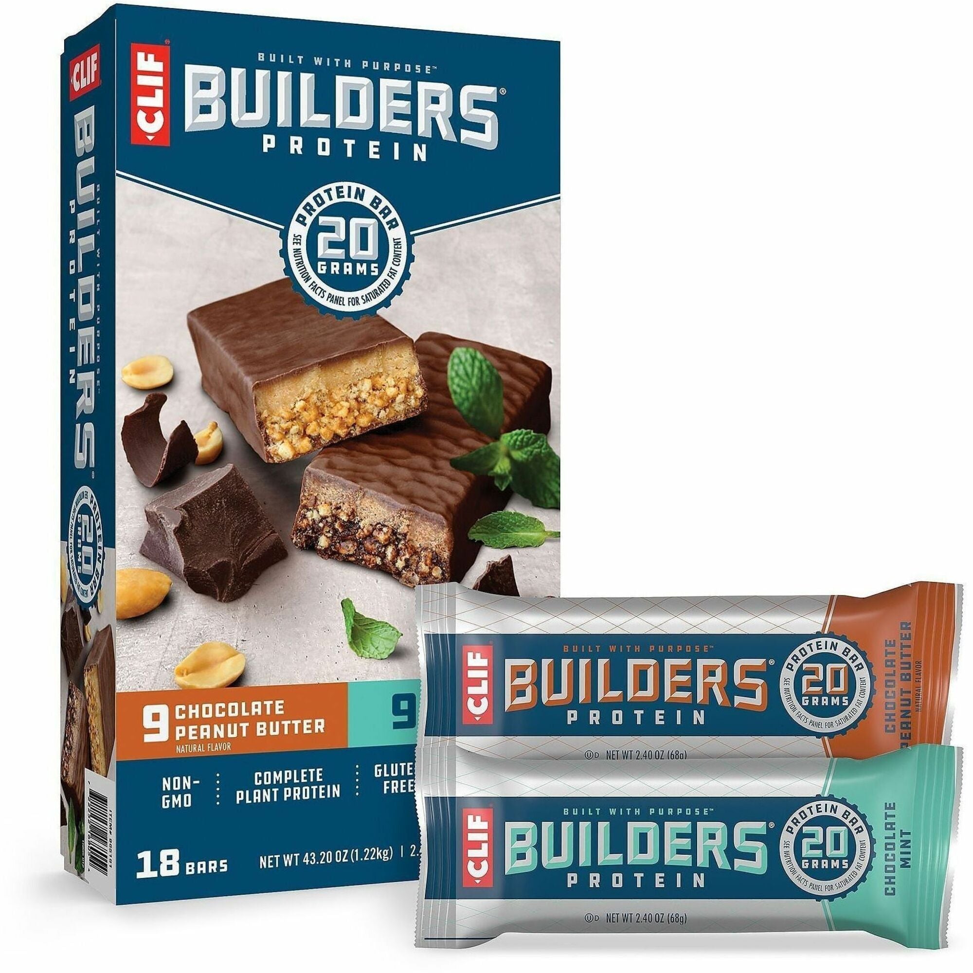 No Artificial Flavor - Chocolate Peanut Butter, Chocolate Mint - 0.71 oz - 18 / Carton