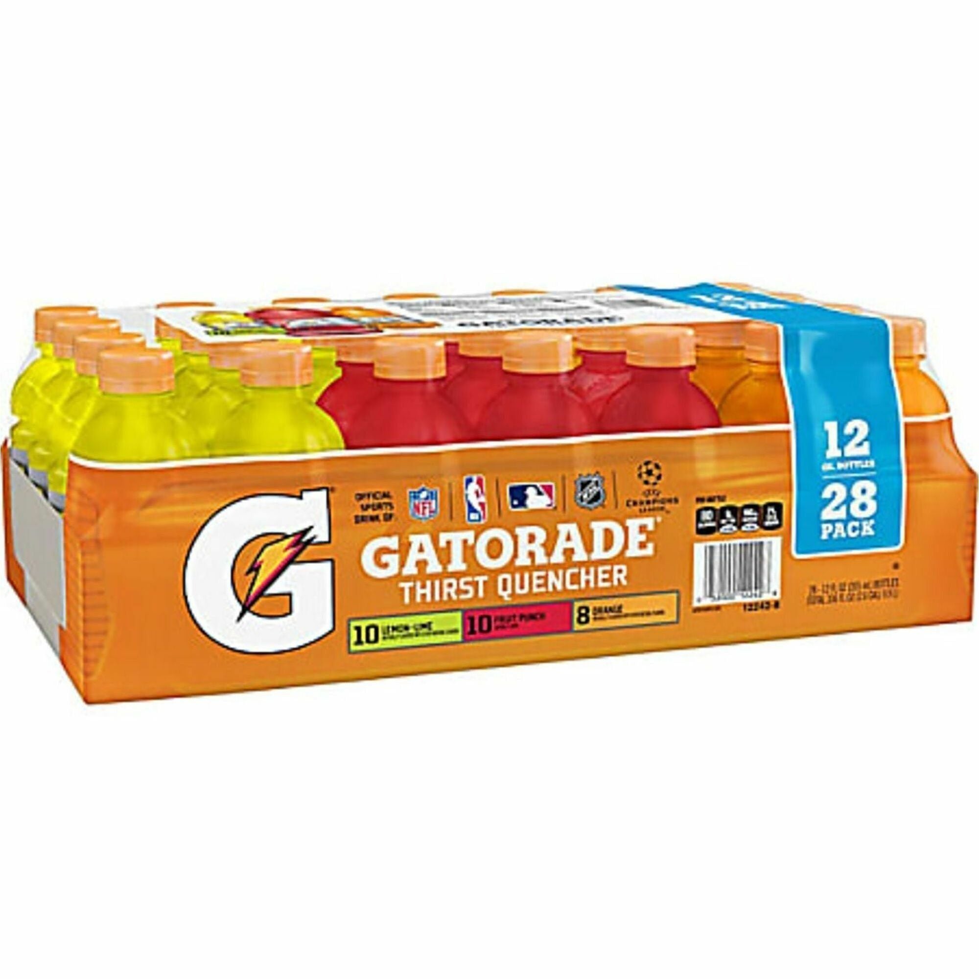 Fruit Punch, Lemon Lime, Orange - 28 / Carton