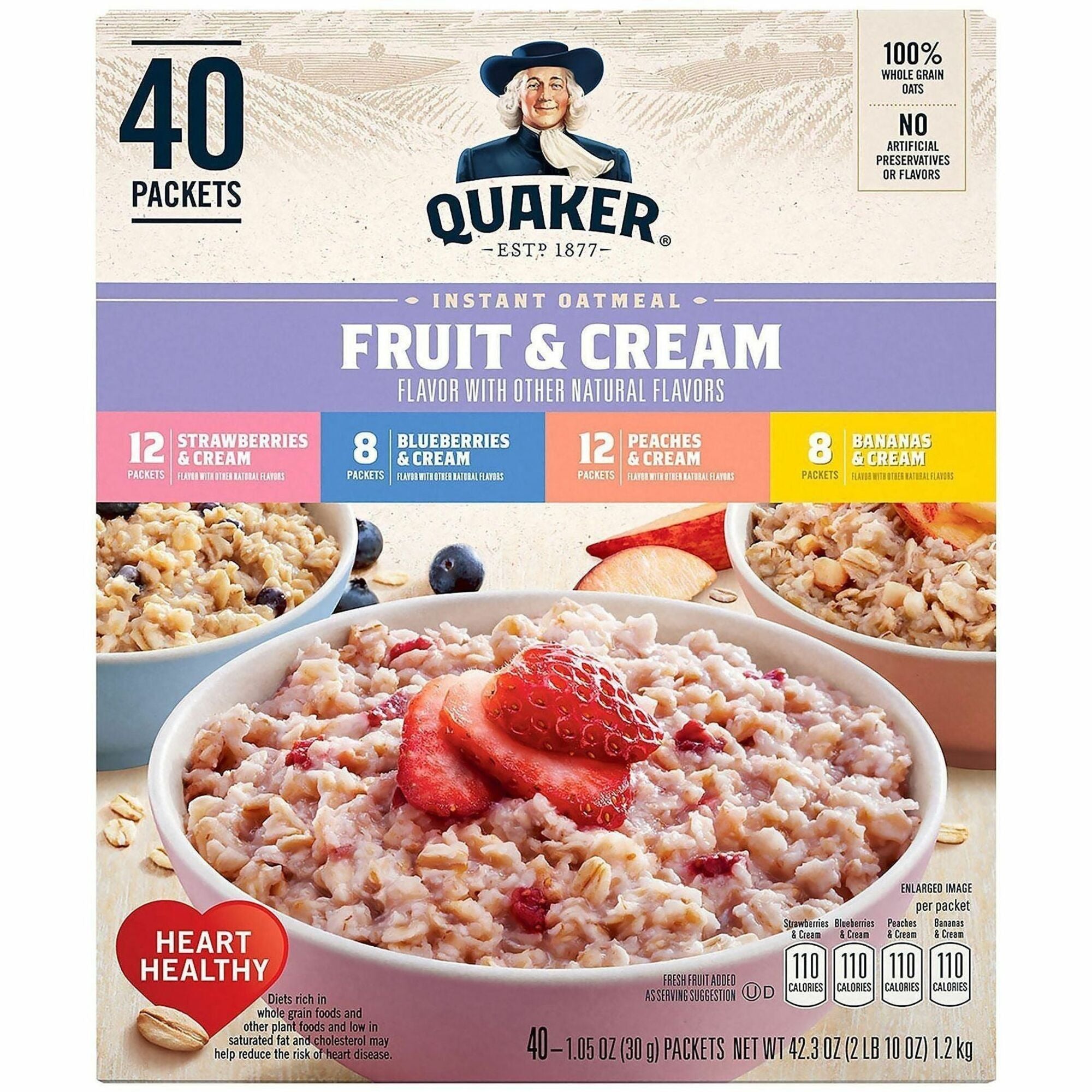 Low Calorie, Preservative-free, Low Fat, No Artificial Flavor - Assorted - 1.05 oz - 40 / Carton