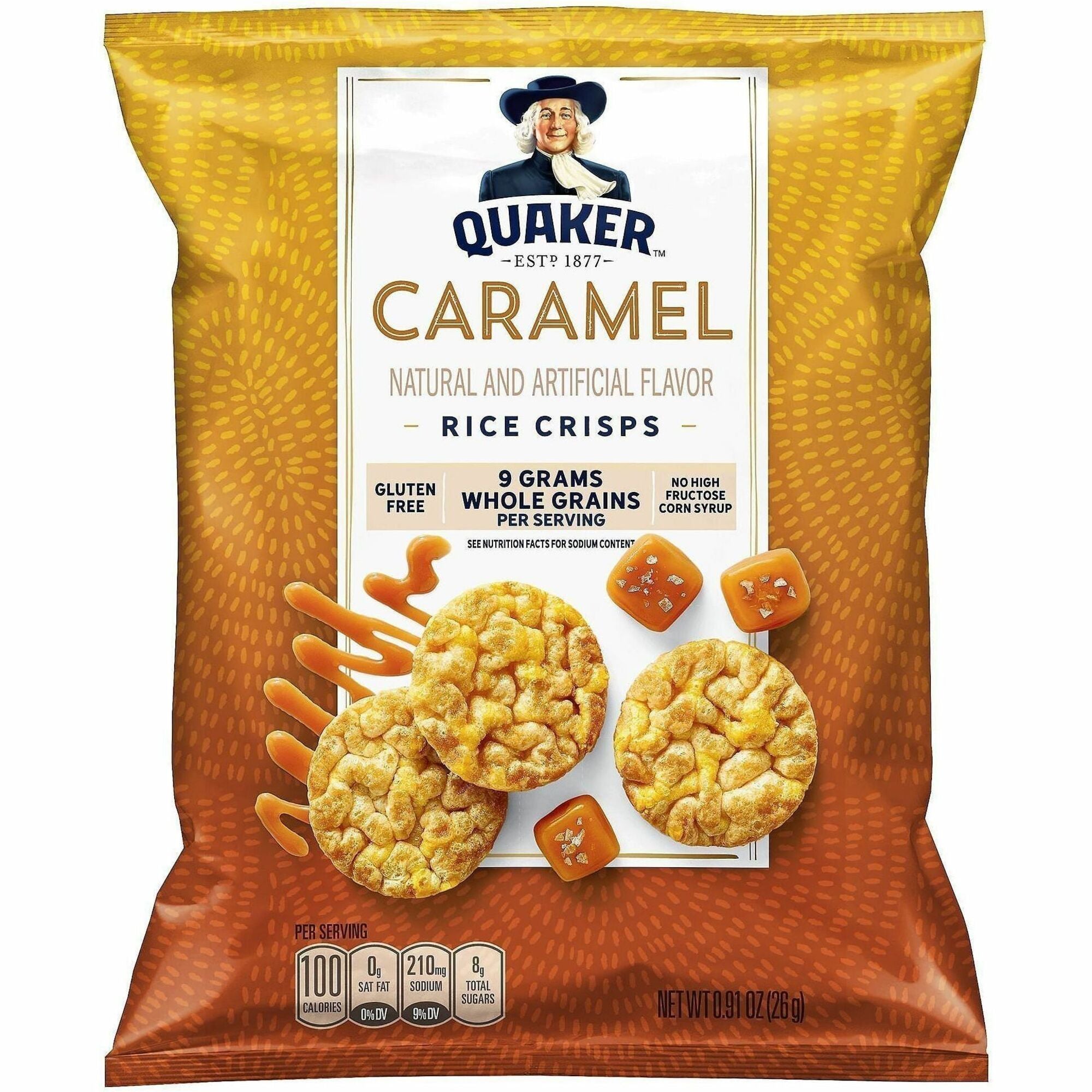No High Fructose Corn Syrup, Gluten-free - Caramel, Corn - 0.67 oz Bag - 60 / Carton