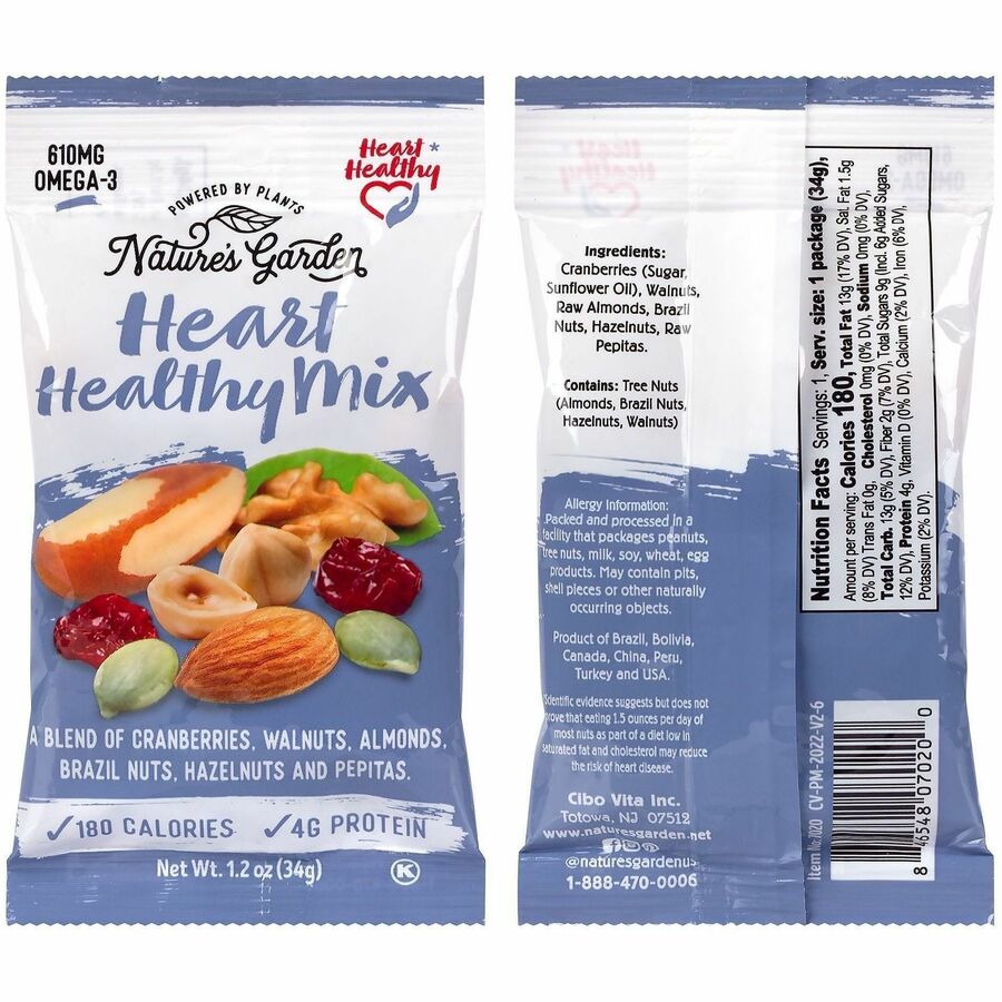 Green Rabbit Healthy Trail Mix Snack Packs, 1.20 oz Pouch, 50/Carton