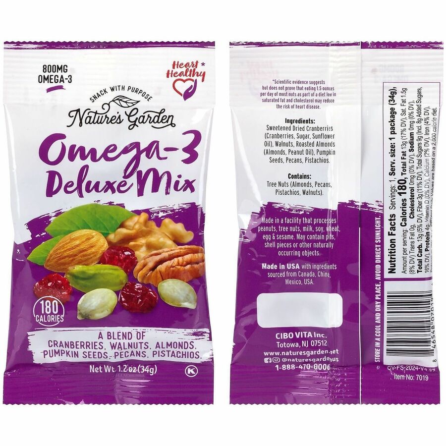 Green Rabbit Healthy Trail Mix Snack Packs, 1.20 oz Pouch, 50/Carton