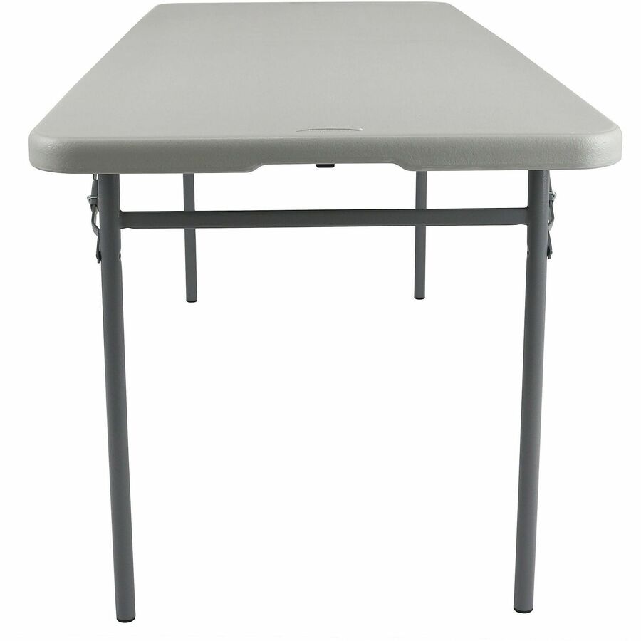 National Public Seating Industrial Fold-in-Half Table, Speckled Gray, Rectangle, 60" x 30" x 1.70", 700 lb Capacity, Four Leg Steel Base, 1 Each